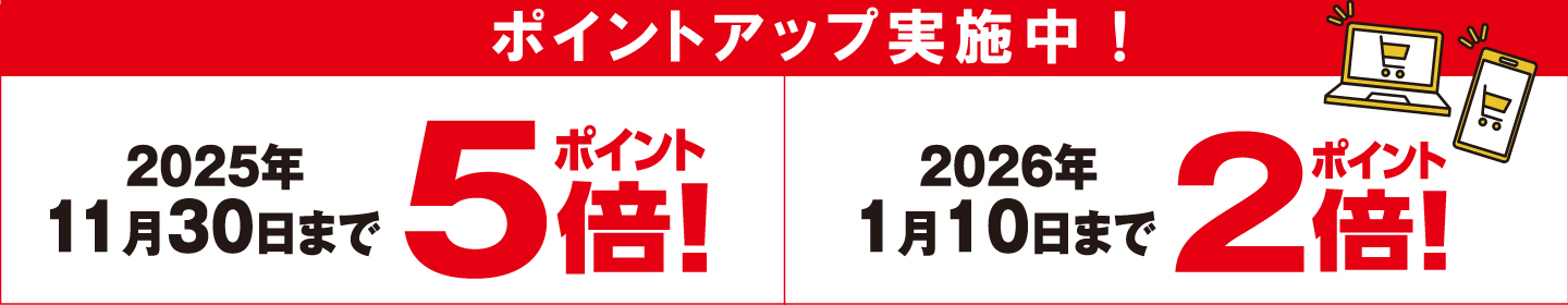 ポイントアップキャンペーン実施中
